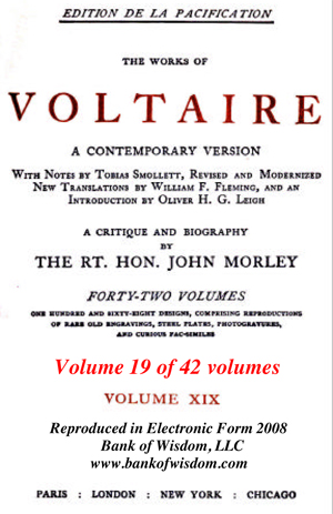 The Works of Voltaire, Vol. 19 of 42 vols + INDEX volume 43